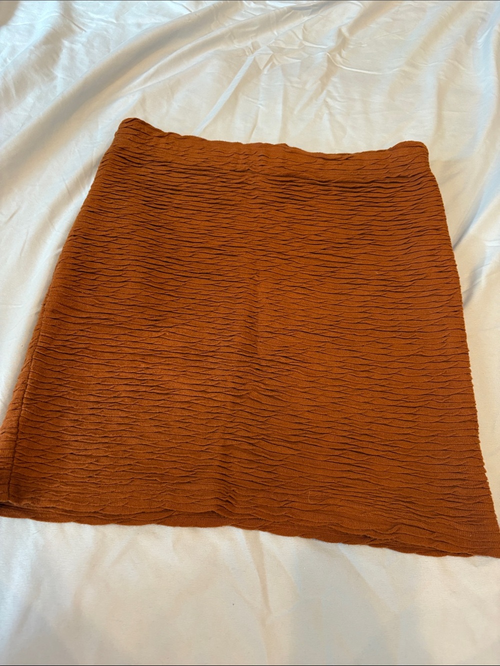 Forever 21 Rust Textured Mini Skirt